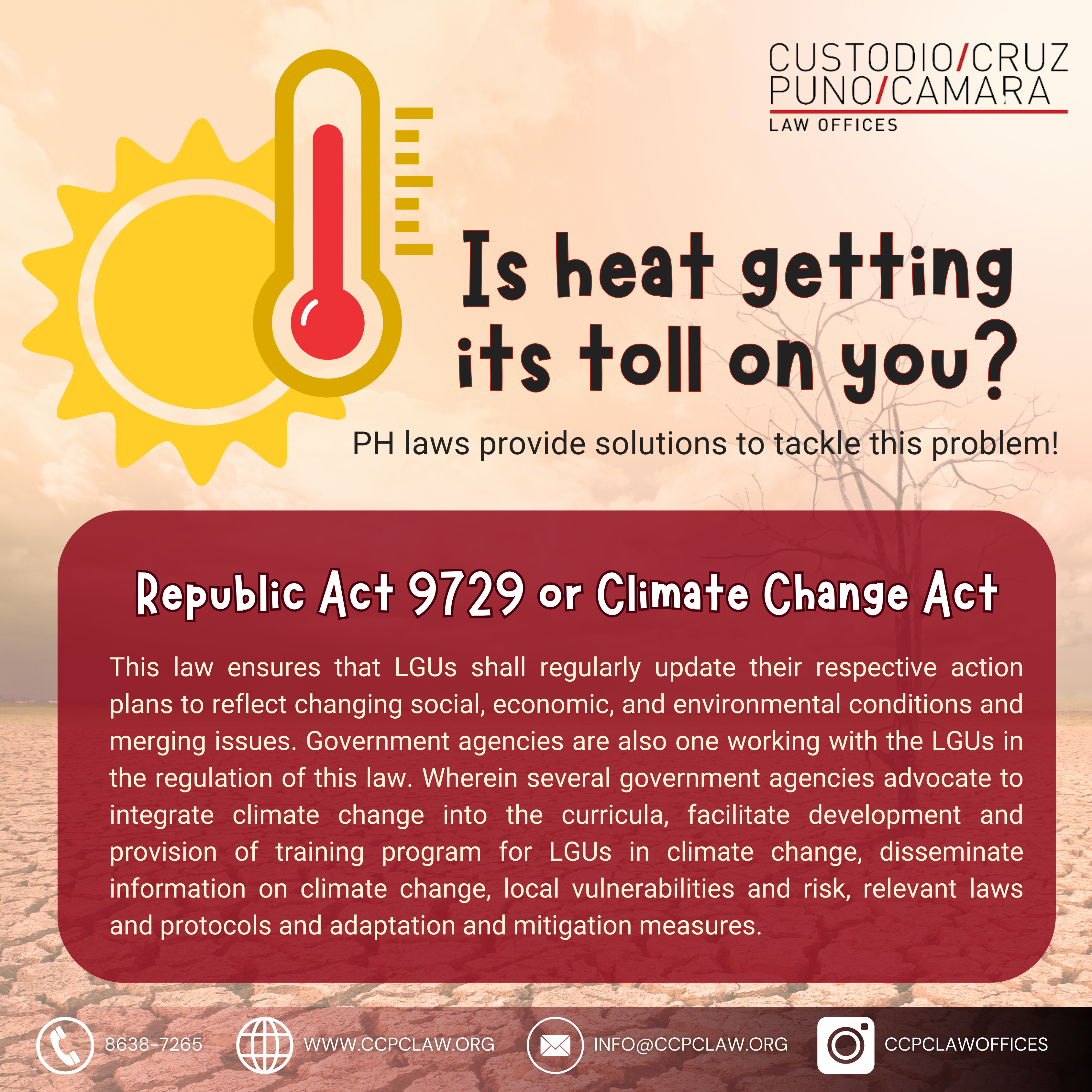 Republic Act 9729 or Climate Change Act of 2009 - Custodio Cruz Puno ...
